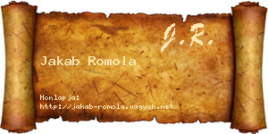 Jakab Romola névjegykártya